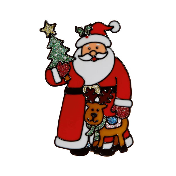 Premier Long Coat Santa Window Sticker (Assorted Designs) image 2