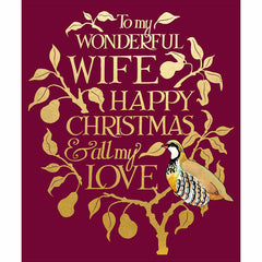Woodmansterne Partridge In A Pear Tree Wife Christmas Card image 0