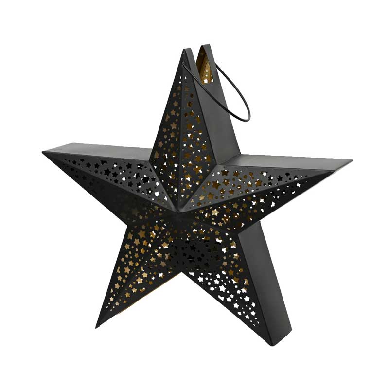Black Star Shaped Lantern image 0