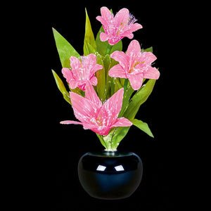 Premier LED Fibre Optic Lilies - Pink image