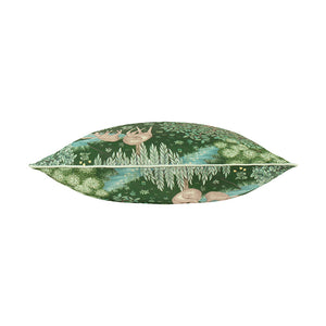 Morris &amp; Co The Brook Forest Green Outdoor Cushion, 55 x 55cm image 2