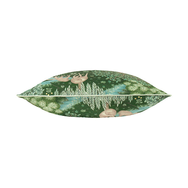 Morris &amp; Co The Brook Forest Green Outdoor Cushion, 55 x 55cm image 2