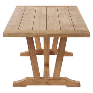 Bramblecrest Somerford 8 Seat Dining Set in Sandstone Rattan with Rectangular Kuta Teak Table image 4