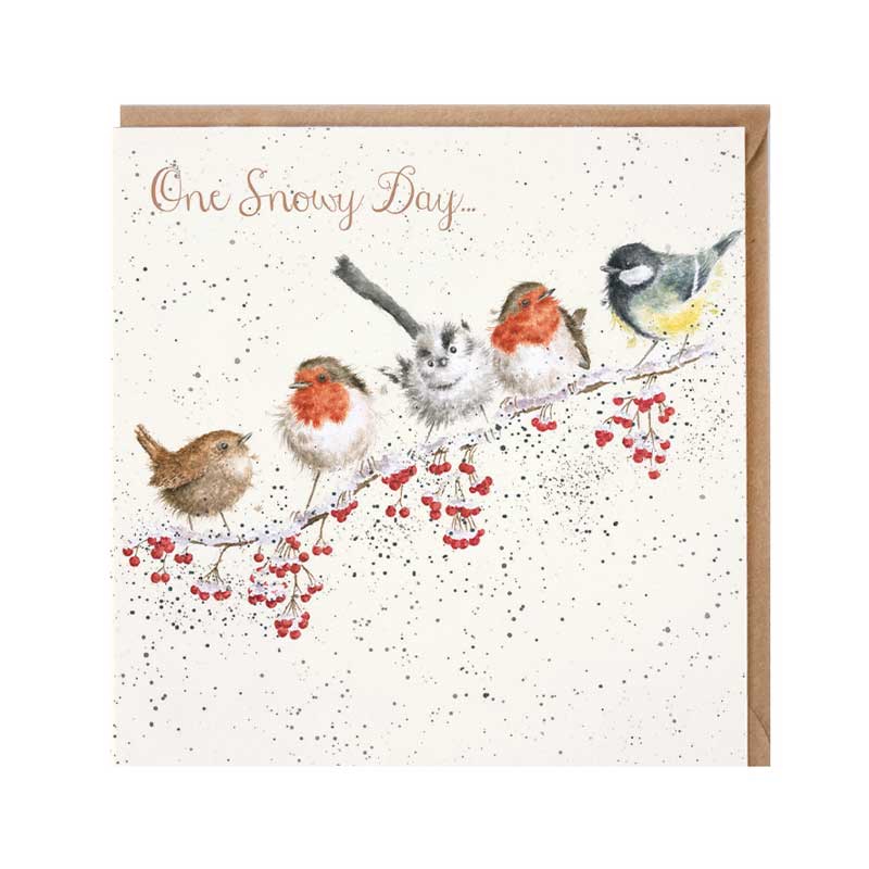 Wrendale Designs One Snowy Day Christmas Card image 0