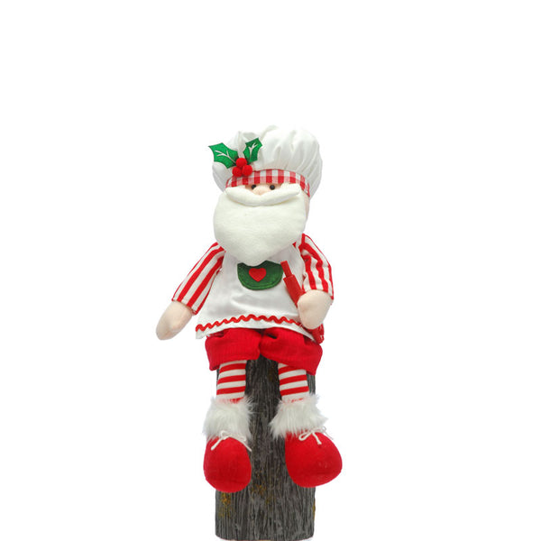 Festive Chef Santa with Dangly Legs image 0