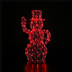 NOMA White Wicker Dickensian Snowman image 2