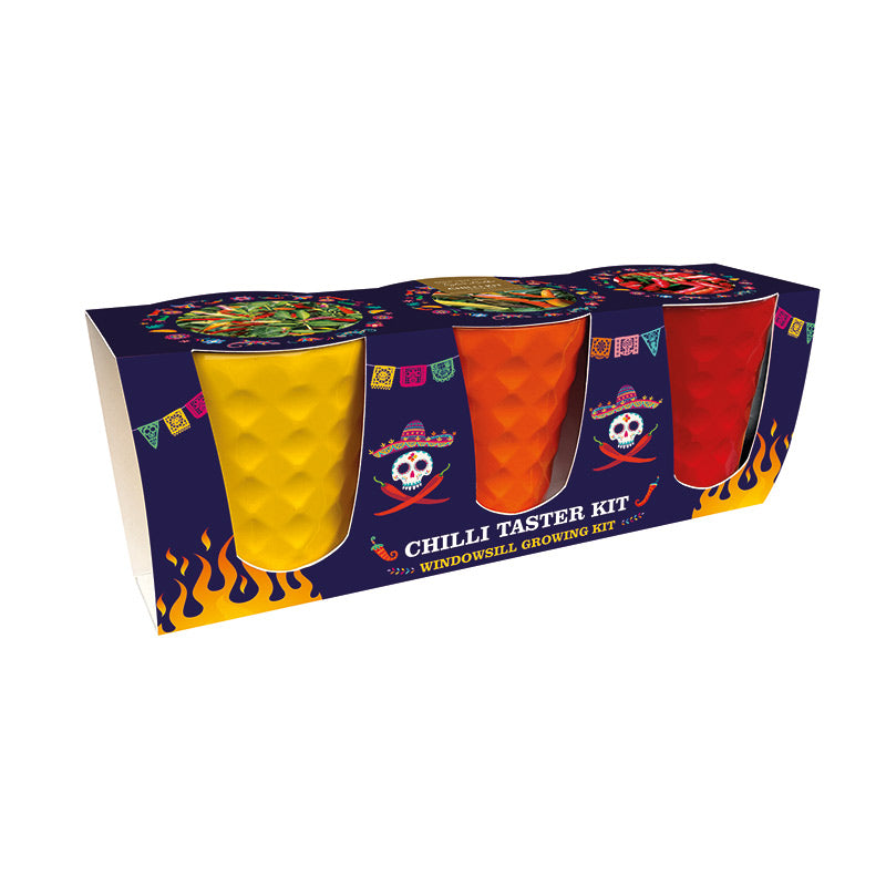 Indoor Chilli Taster Trio Windowsill Growing Kit image 0