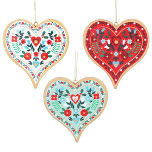 Gisela Graham Alpine Wood Heart (Assorted Designs) image 0