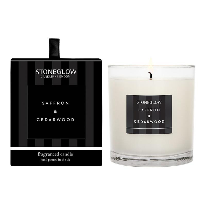 Stoneglow Modern Classics Saffron & Cedarwood Fragranced Candle (1 wick) image 0