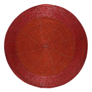Decorative Beaded Placemat - Red image