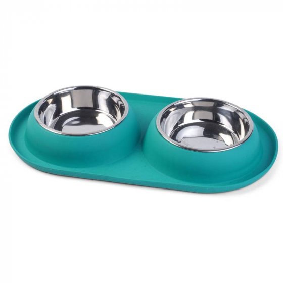 Zoon Twin Dog Bowl Feeding Tray image 0