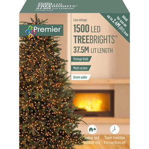 Premier 1500 Multi-Action LED TREEBRIGHTS with Timer - Vintage Gold image 1