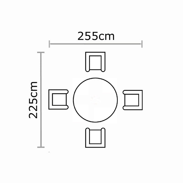 Bramblecrest Tetbury Round 4 Seat Garden Bar Set in Nutmeg Rattan image 13
