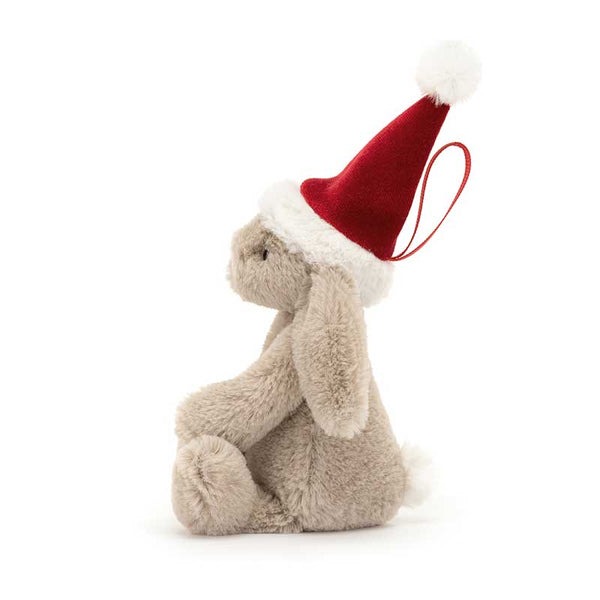 Jellycat Bashful Christmas Bunny Decoration image 1
