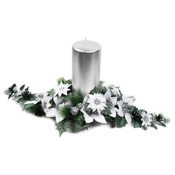 Peggy Wilkins Poinsettia Sparkle Candle Ring image 2