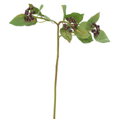 Gisela Graham Purple Berry Stem with Gold Glitter (60cm) image 0