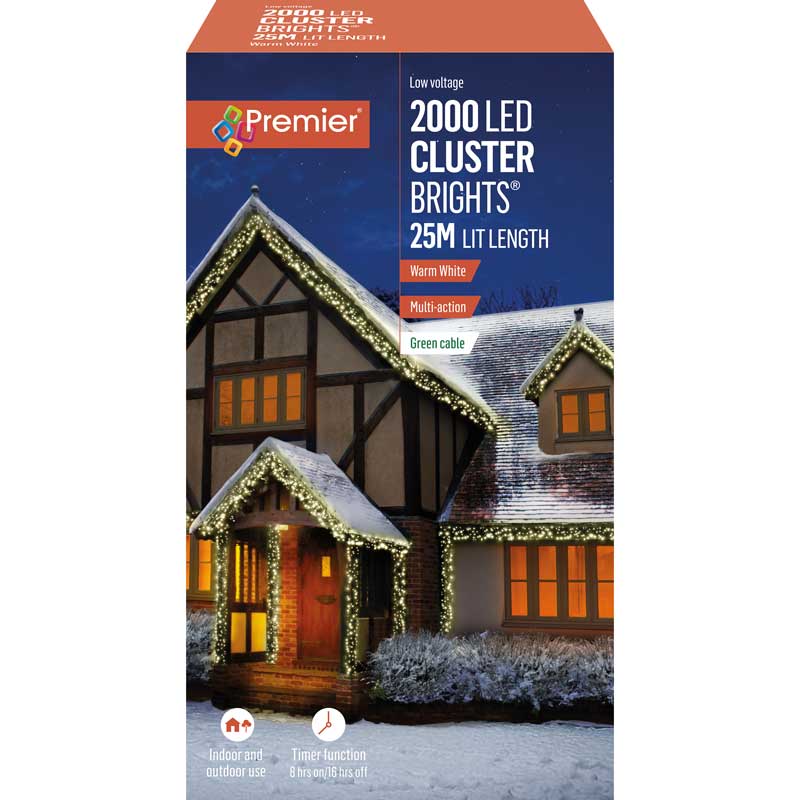 Premier 2000 Multi-Action LED CLUSTERBRIGHTS with Timer - Warm White image 0