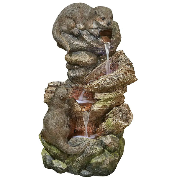 Easy Fountain Otter Pools Water Feature with LED Lights image 4