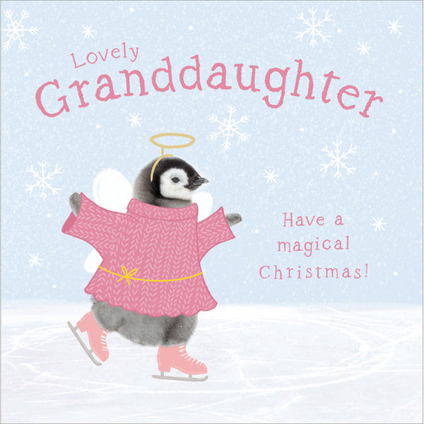 Woodmansterne Baby Penguin Grandaughter Christmas Card image 0