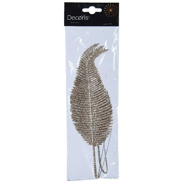 Decoris Pearl Glitter Leaf (Pack of 3) image 1