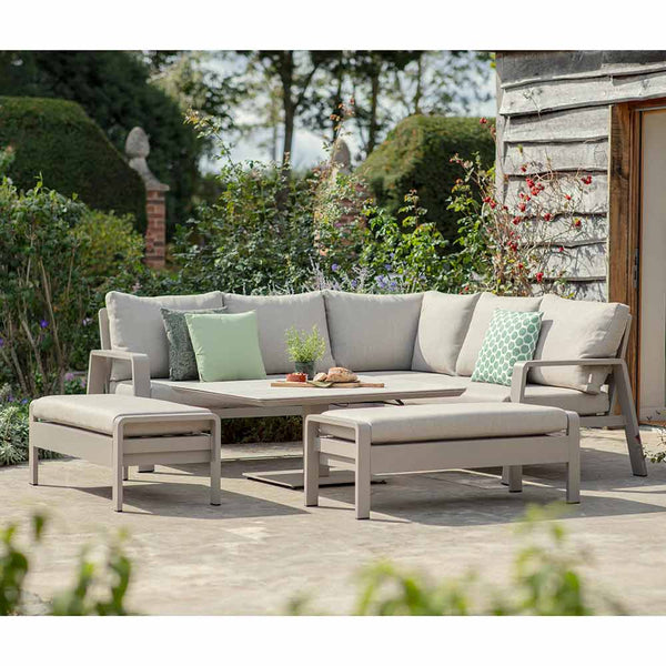 Bramblecrest Prague Corner Sofa Set with Square Height-Adjustable Table (Seats 8) image 2