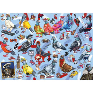 Gibsons Pigeons of Britain 1000 Piece Jigsaw Puzzle image 0