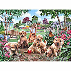 House Of Puzzles Mucky Pups Big 500 Piece Jigsaw Puzzle image 0