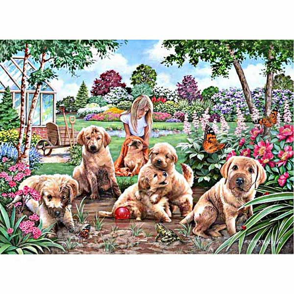 House Of Puzzles Mucky Pups Big 500 Piece Jigsaw Puzzle image 0