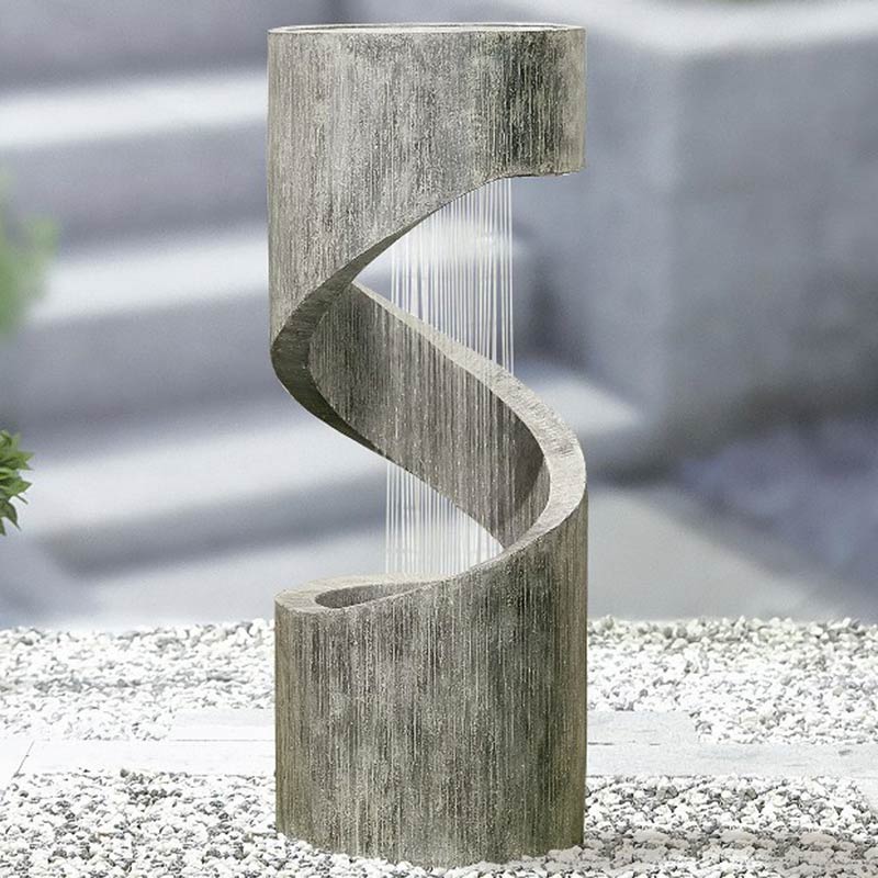 Easy Fountain Spiral Showers Water Feature with LED Lights image 0