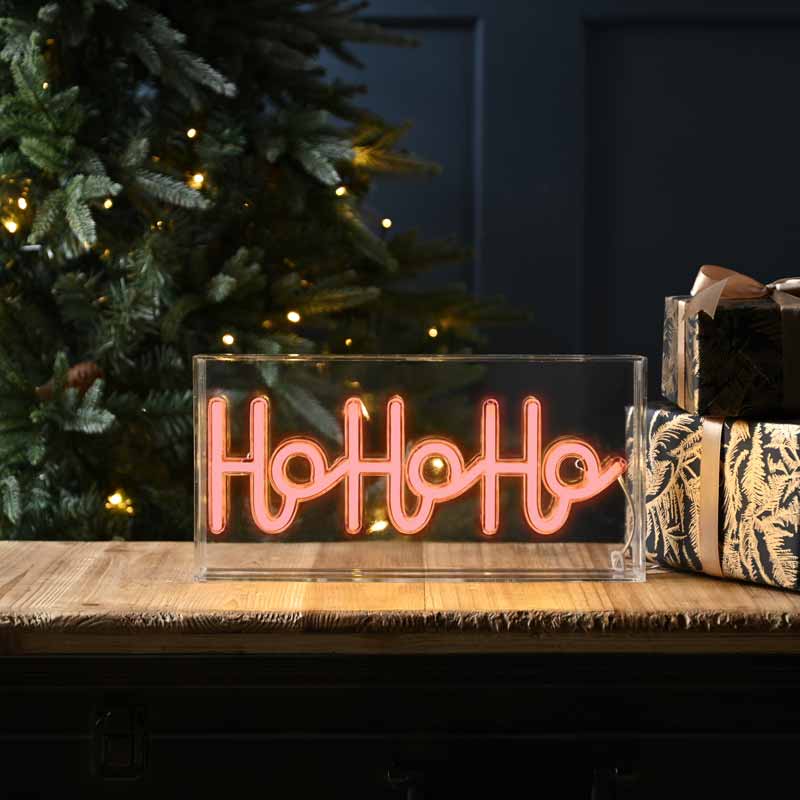 Festive Neon Flex Ho Ho Ho Sign image 0