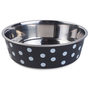 Zoon Navy Polka Bella Dog Bowl - Small image