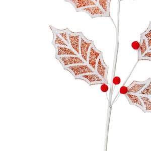 Premier Frosted Holly Leaf Spray (67cm) image 1