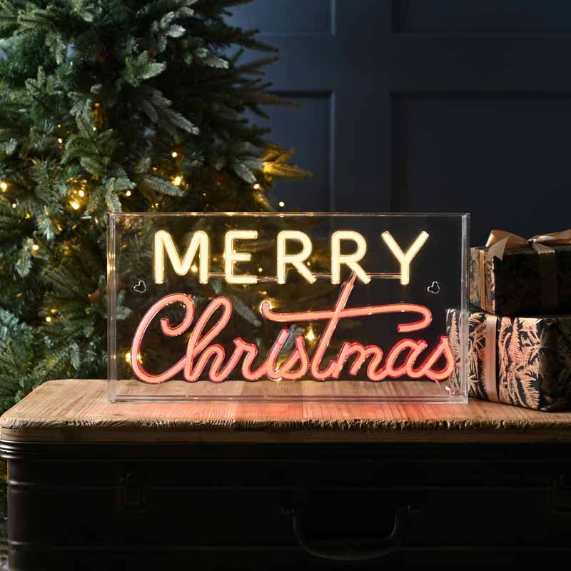 Festive Neon Flex Merry Christmas Sign image 0