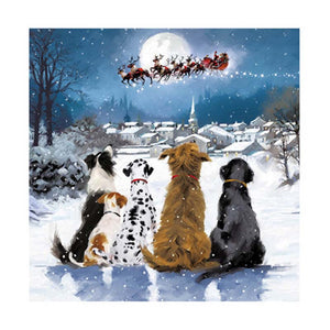 Woodmansterne Christmas Wishes Dog Christmas Card image 0