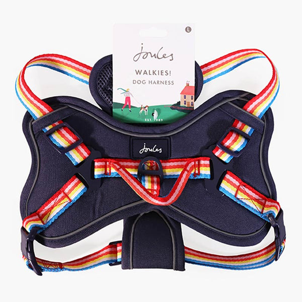 Joules Rainbow Dog Harness - Large image