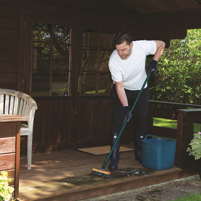 Town & Country Wooden Deck & Scrubbing Brush - 9 Inches image 0