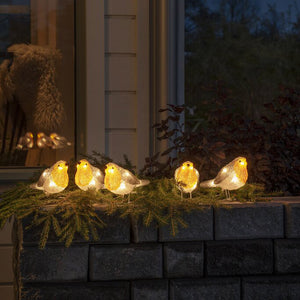 Konstsmide 5 LED Acrylic Robins image 0