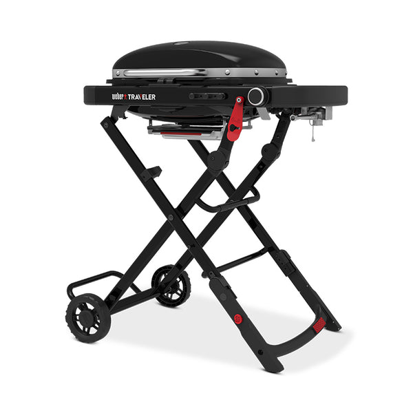 Weber Traveler Compact Portable Gas Grill BBQ with Travel Cart image 12