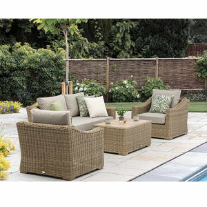 Bramblecrest Fairford 2-Seat Sofa Lounge Set in Walnut Rattan image 1