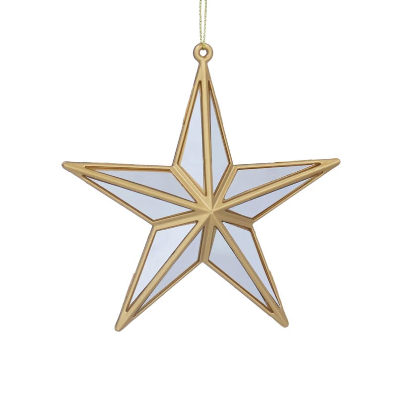 Gisela Graham Gold Acrylic &amp; Silver Mirror 5-Point Star image 0
