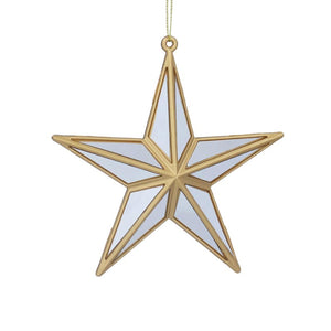 Gisela Graham Gold Acrylic &amp; Silver Mirror 5-Point Star image 0