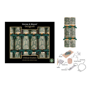 Harvey &amp; Mason 6 Deluxe Green Foliage Crackers image 0