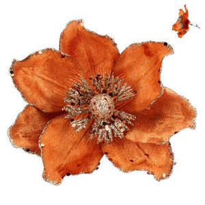 Gisela Graham Orange Sparkling Magnolia Clip image 0