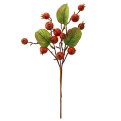 SageDecor Orange Crackled Berry Pick (35cm) image 0