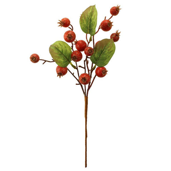 SageDecor Orange Crackled Berry Pick (35cm) image 0