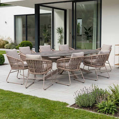 Orchard Life Juniper 8 Seat Dining Set with 260cm Elliptical Table image 0