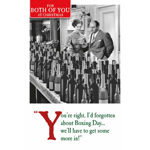Emotional Rescue Couple With Bottles Christmas Card image 0