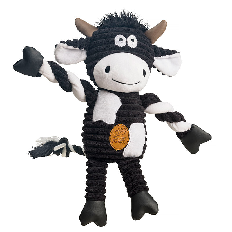 House of Paws Cow Jumbo Cord Dog Toy image 0