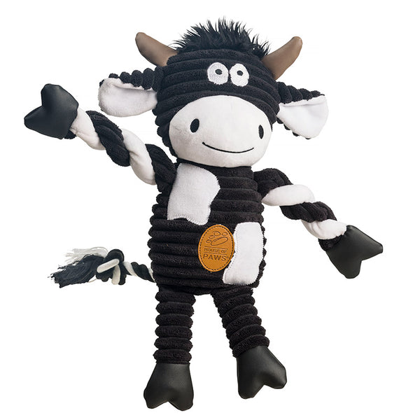 House of Paws Cow Jumbo Cord Dog Toy image 0