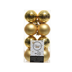 Decoris Shatterproof Baubles in Light Gold (Pack of 16) image 0